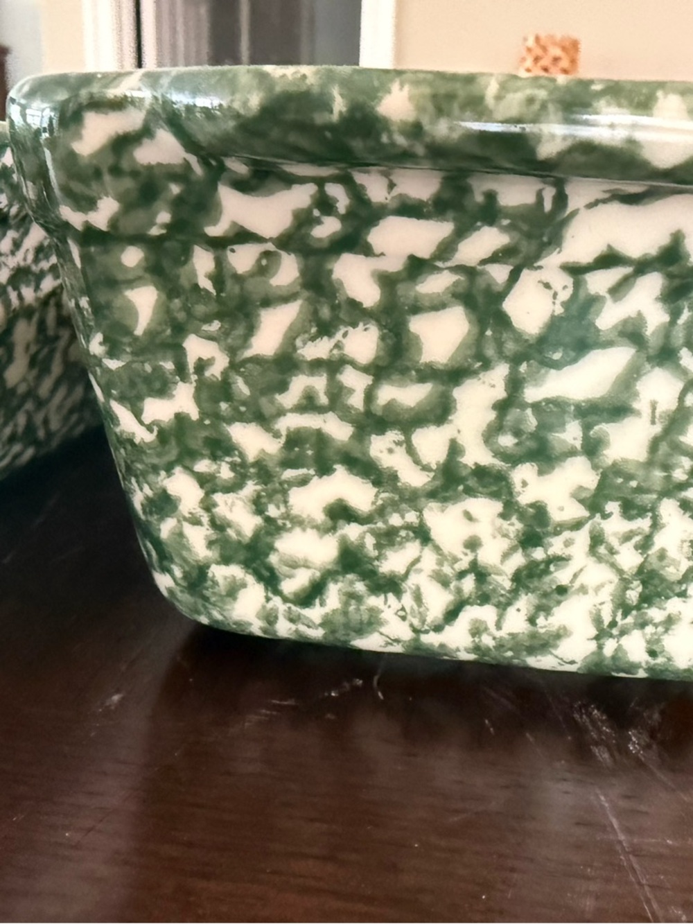 Henn Workshops Large Green Speckled Stonewear Bread Pans